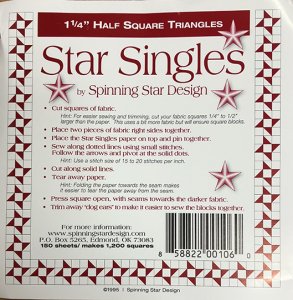 (image for) 1-1/4\" Triangles - Star Singles